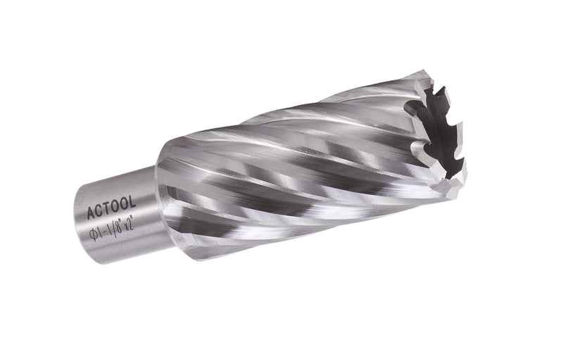1-1/8" Diameter × 2" Depth of Cut HSS ANNULAR Cutter with 3/4'' Weldon Shank 1-1/8'' x 2''