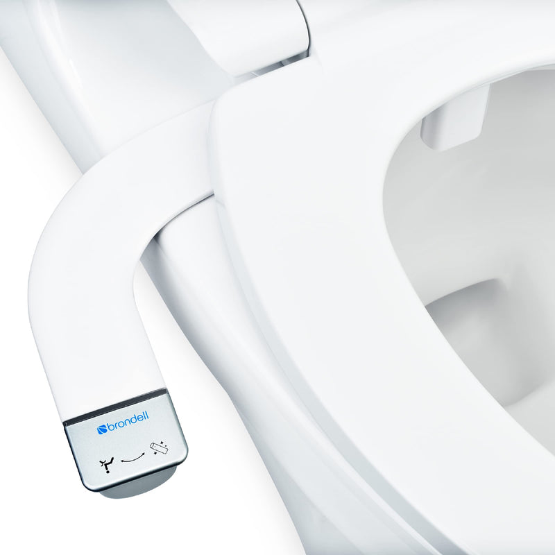 Brondell Bidet - Thinline SimpleSpa SS-150 Fresh Water Spray Non-Electric Bidet Toilet Attachment in White with Self Cleaning Nozzle and SafeCore Internal Valve x