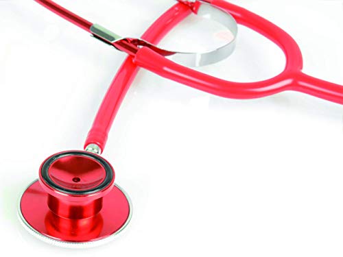 TRAD color single head stethoscope, red color, lightweight aluminum frame Dual Head Stethoscope