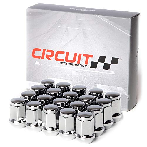Circuit Performance 1/2"-20 Chrome Closed End Bulge Acorn Lug Nuts Cone Seat Forged Steel (20 Pieces) 20 Lug Nuts