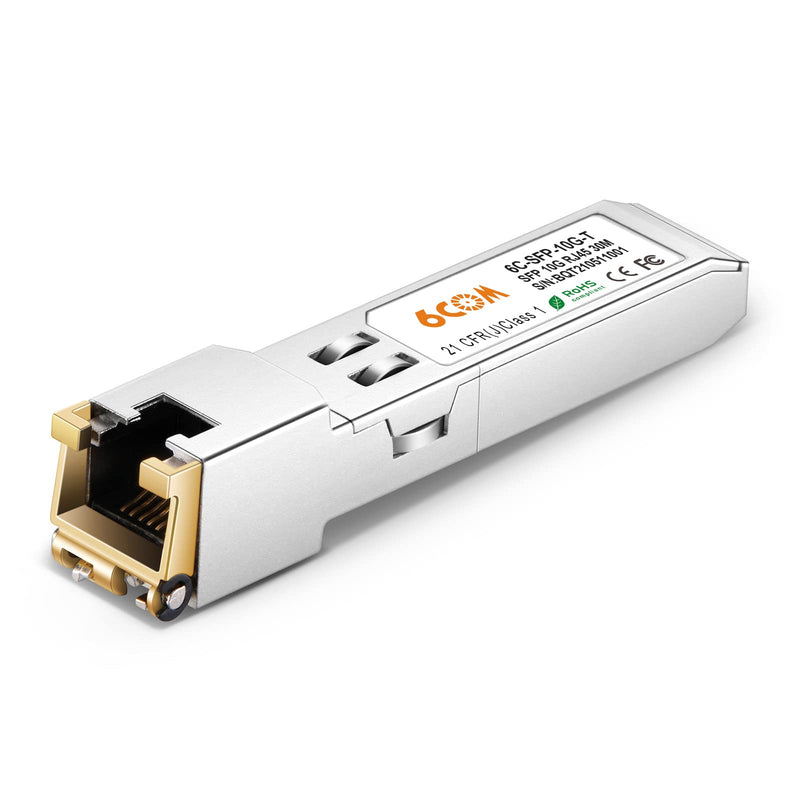 10GBase-T SFP+ RJ45 Transceiver, 10G-T Copper RJ45 Module, up to 30 Meters, Compatible for Arista SFP-10GE-T and Other Open Switches 10GBase-T: 30m