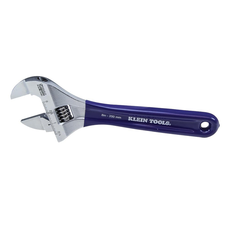Klein Tools D86936 Adjustable Wrench, Forged with Slimmer Jaw and a High Polish Chrome Finish, 8-inch Slim Jaw