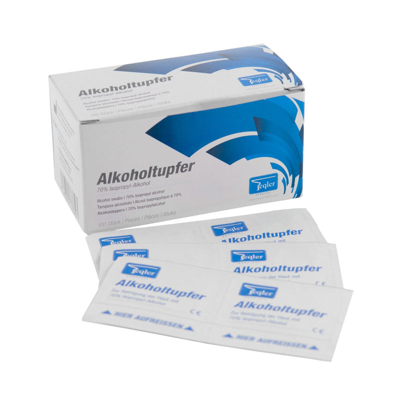 Teqler T-431101 Alcohol Swabs (Pack of 100)