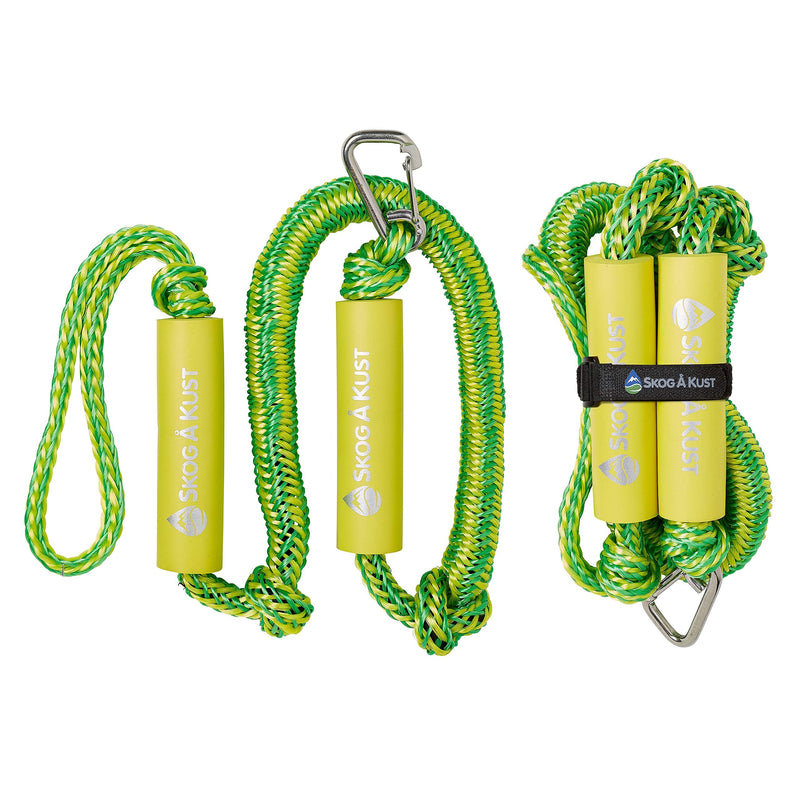 Skog Å Kust Premium PWC Bungee Dock Lines 2-Pack: 4 & 6 Foot Lengths Green & Yellow