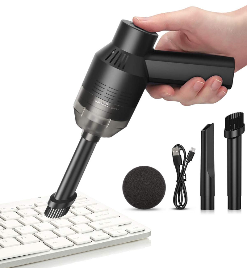 [Upgrade Mini Vacuum Cordless Vacuum Keyboard Cleaner Rechargeable Desk Vacuum for Cleaning Dust,Hair,Crumbs,Eraser Scrap,Cigarette Ash,Laptop,Pet House H019