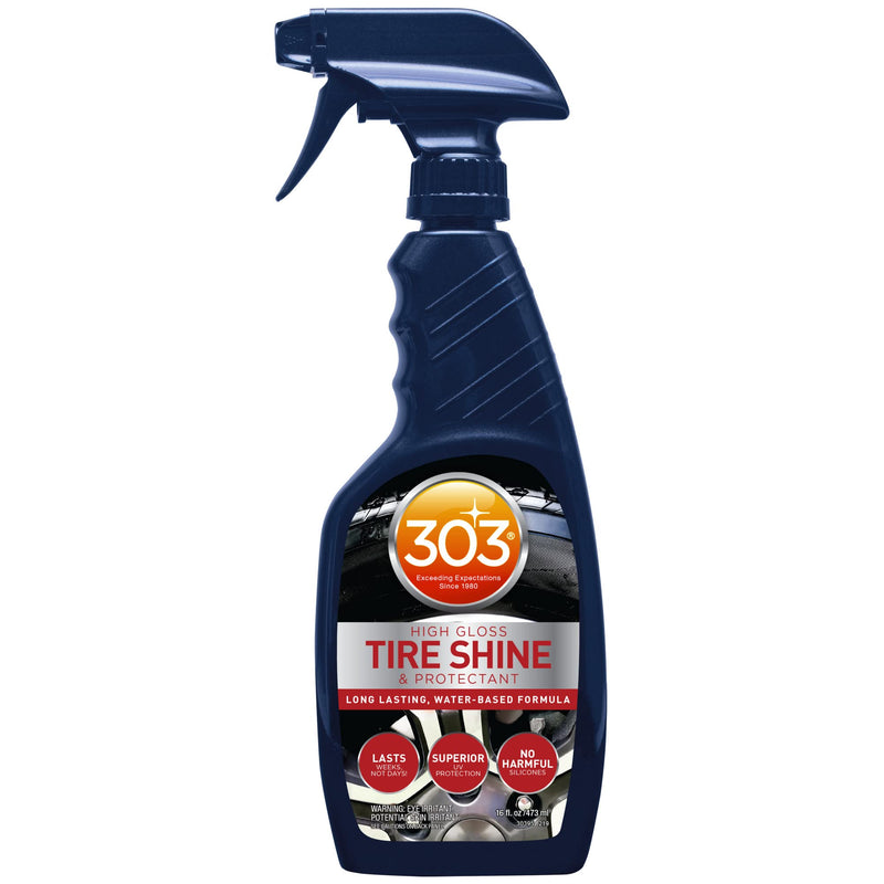 303 Products High Gloss Tire Shine And Protectant - Long Lasting, Water Based Formula - Lasts For Weeks - No Harmful Silicones - Lasts Weeks Not Days, 16 fl. oz. (30395CSR) Packaging May Vary 16 fl oz