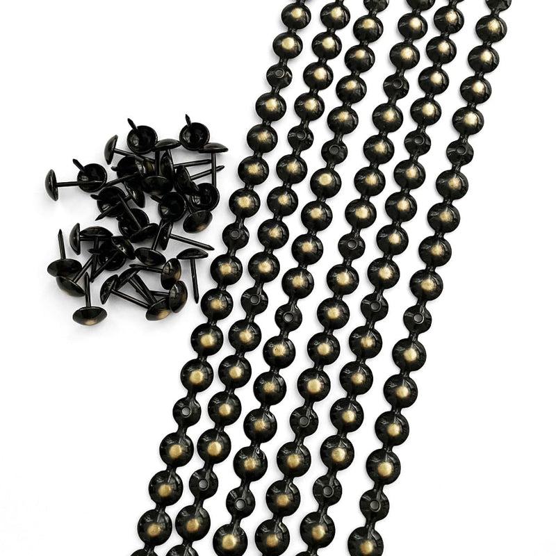 Let's Decorate 10 Meters D9.5mm Bronze Upholstery Tacks Strips/Nailhead Trims,Decorative Nail Strips with Upholstery Tacks for Sofa Headboard Bench(C:9.5mm Bronze) 9.5mm C:9.5mm bronze