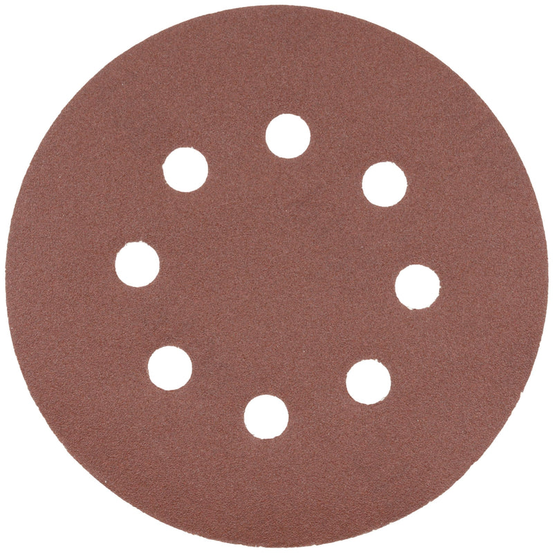 HÖGERT TECHNIK Sanding Discs 125mm 200 Grit 11 Holes Aluminum Oxide Sanding Discs for Wood Metal Paint Random Orbital Sander Dust Absorbing Set of 5 With holes Grit 200