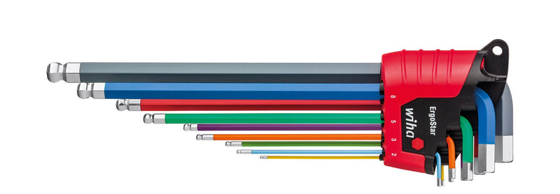 Wiha SB369 ErgoStar 9-Piece Bright Colour Metric In blister pack