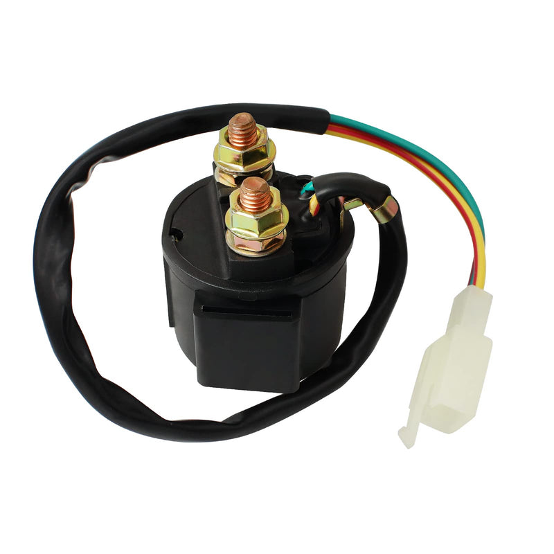 Cyleto GY6 Starter Solenoid Relay for 4-Stroke 110cc 125cc 150cc 50cc 200cc 250cc 70cc 90cc ATV Dirt Bikes Scooters Taotao Go Kart Dne Buggys Quad 4 Wheelers Pit Bike Moped Roketa SSR Sunl Coolster No protective cover