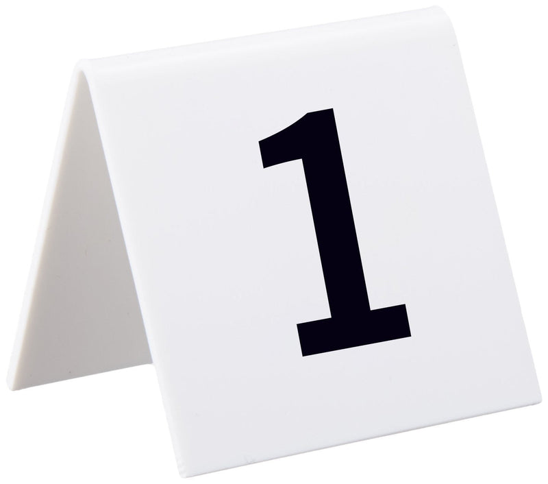 Alpine Industries 25 Pcs Acrylic Tent Style Table Numbers, 3"x3" (Numbered 1 Through 25) Numbered 1-25