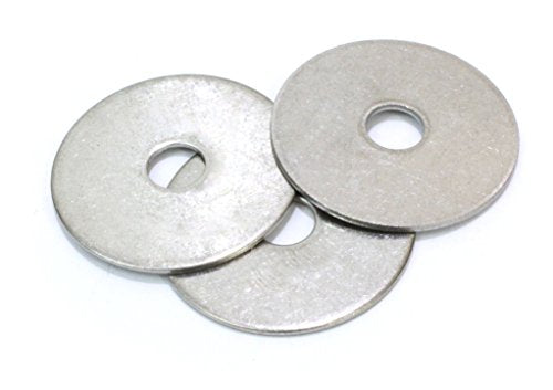 Bolt Dropper 3/8" x 1-1/2" Stainless Fender Washer, (100 Pack), 18-8 (304) Stainless Steel Flat Washer, 0.406" ID x 1.5" OD x 0.050" Thick, Plain Finish Metal Washer by Bolt Dropper 3/8" x 1-1/2" OD (100 pcs)