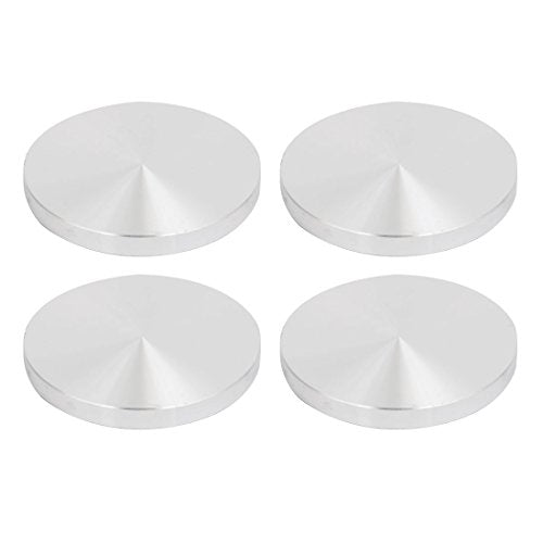 uxcell 4pcs 100mm Dia 10mm Thickness M10 Thread Aluminum Disc Hardware for Glass Table
