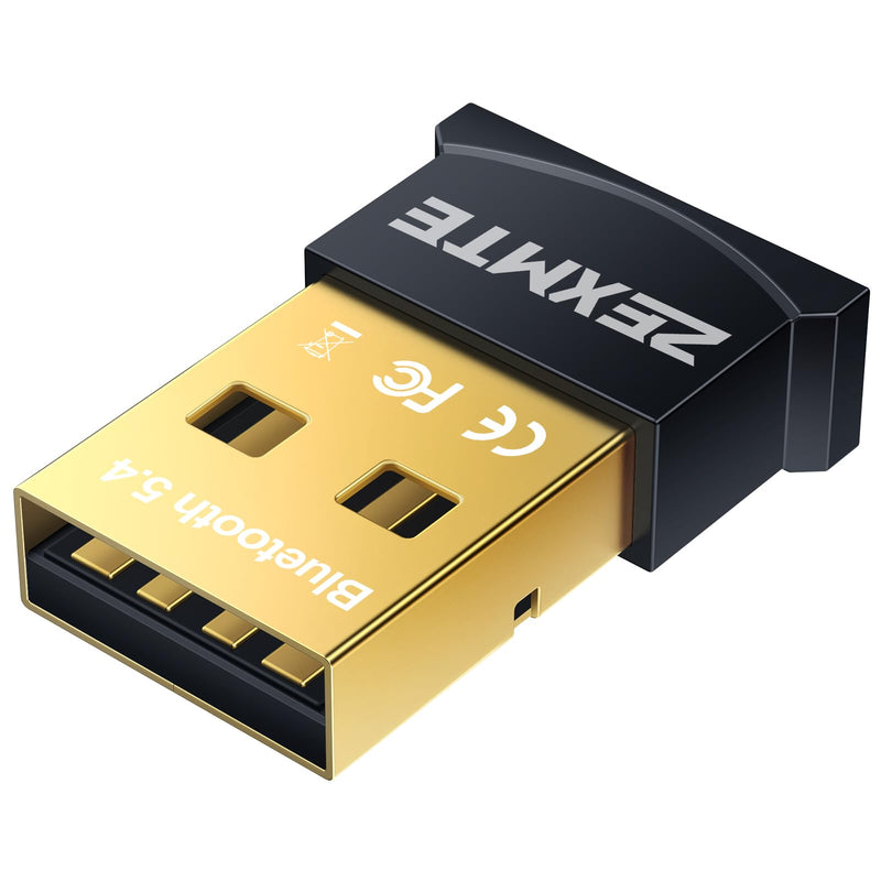 5.4 USB Bluetooth Adapter for PC, Bluetooth Dongle, Plug-and-Play for PC, Laptop, Mouse, Keyboard, Headsets, Speakers, Support Windows 11/10/8.1/7 5.4 black