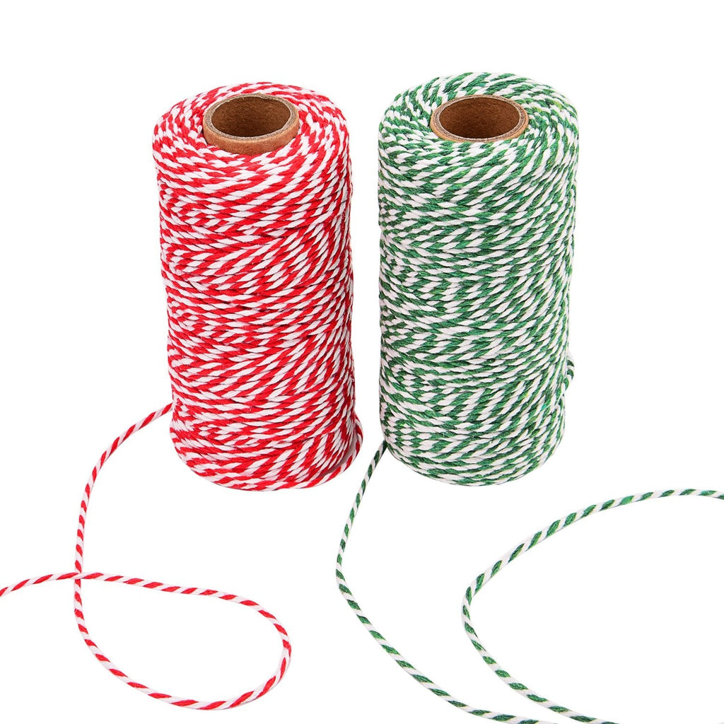 Sunmns Christmas Twine Cotton String Rope Cord for Gift Wrapping, Arts Crafts, 656 Feet (Multicolor A) Multicolor a