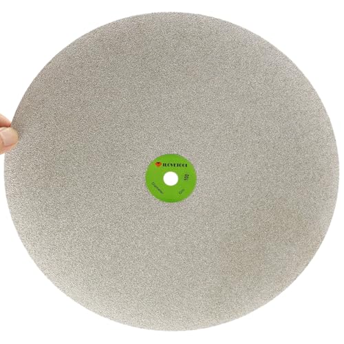 ILOVETOOL 12 Inch Diamond Lapping Wheel, 100 Grit Coarse Grinding Disc, 300mm Electroplated Flat Lap Wheel for Aggressive Material Removal on Stone, Glass, Ceramic & Hard Metals – 1/2 Inch Arbor