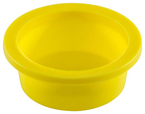 Caplugs WW-WF-25 WW Series, Plastic Tapered Cap & Plug with Wide Thick Flange, Yellow LD-PE, Cap OD 1.115" x Plug ID 1.314", Threaded and Non-Threaded Protection, Masking, Pack of 300 (QWF251AO1)