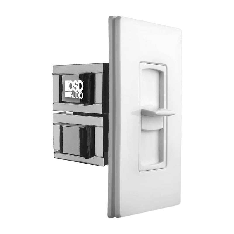 OSD 100W Sleek, Modern, Minimalist Design in Wall Volume Control, Slider White Impedance Matching SLS100