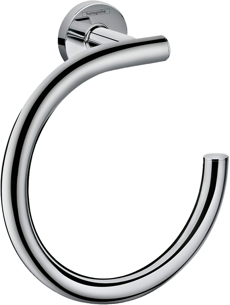 hansgrohe Towel_Ring 7-inch Towel_Ring in Chrome, 41724000 towel ring