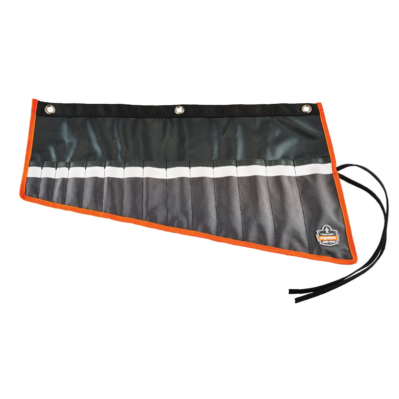 Ergodyne Arsenal 5873 Wrench Roll Up Tool Pouch, Storage Organizer for Wrenches and Tools, 14 Pockets, Short Size Black Wrench Organizer Roll Up - Custom Labels