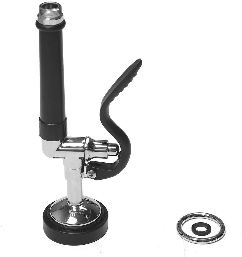 MSTJRY Commercial Sink Sprayer Pre Rinse Spray Valve with Handle Grip Assembly,1.42 GPM High Pressured Dish Sprayer for Replacement Kit of Commercial Faucet, Polished Chrome （Black） Black