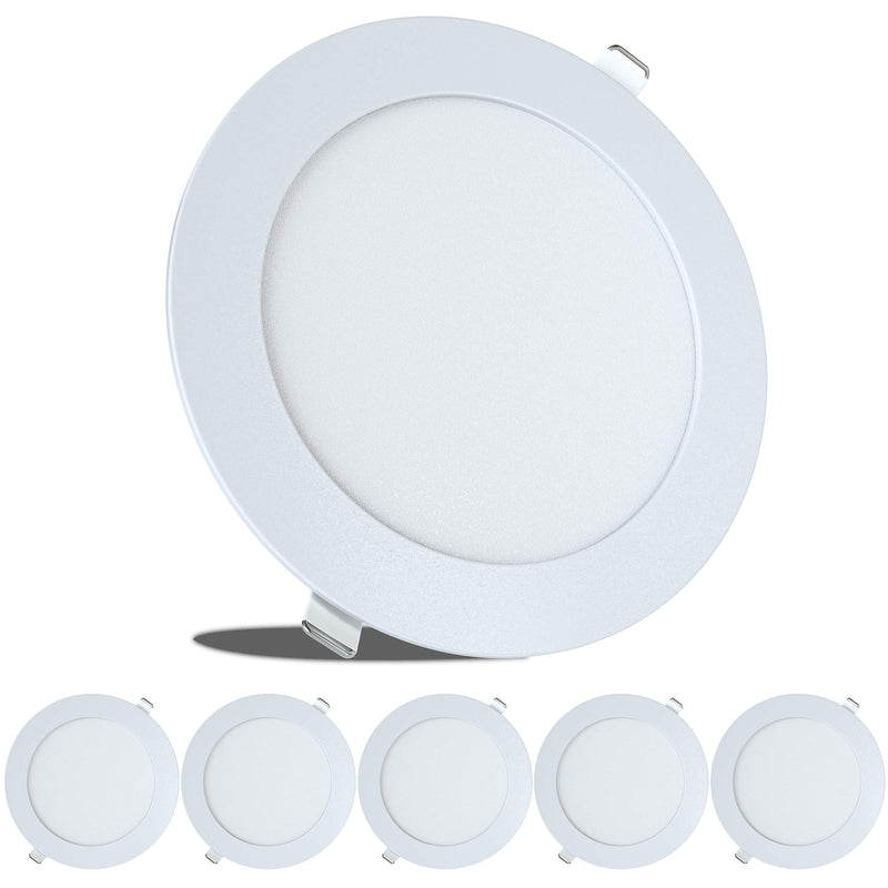 5 Pack Leisure LED RV Boat Recessed Ceiling Light 720 Lumen Super Slim LED Panel Light DC 12V 5.75" 9W Full Aluminum Downlights (Natural White) Natural White