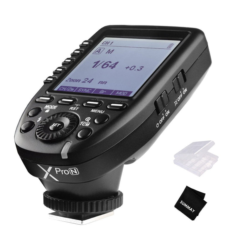 GODOX XPro-N i-TTL Auto Flash Flash Trigger Transmitter Compatible with Nikon Cameras, Supports 1/8000s High-Speed Sync, Exposure Compensation, Modeling Flash