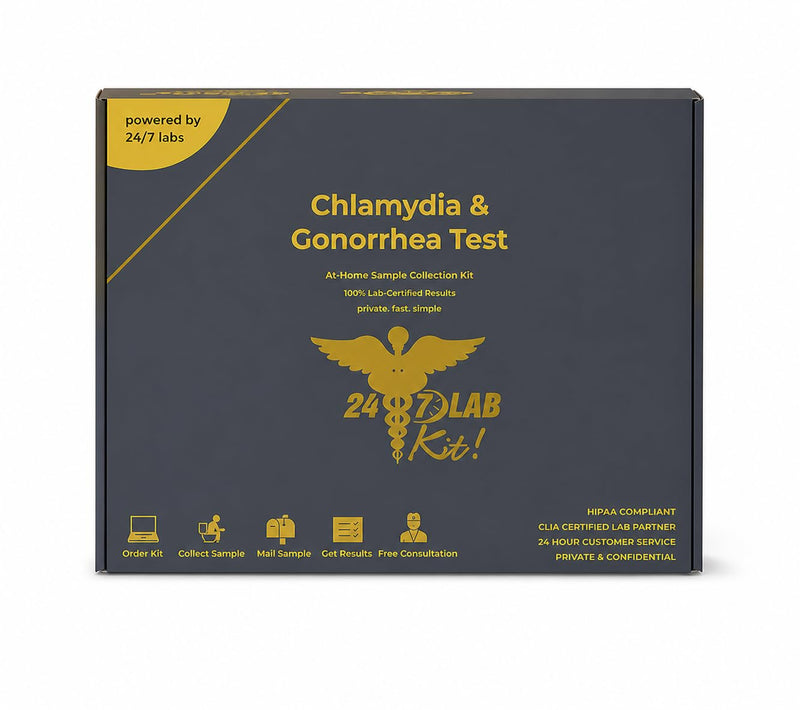 STD Testing Kit for Men and Women Chlamydia and Gonorrhea Screening Discreet and Accurate Results Private and Secure CLIA Certified Labs