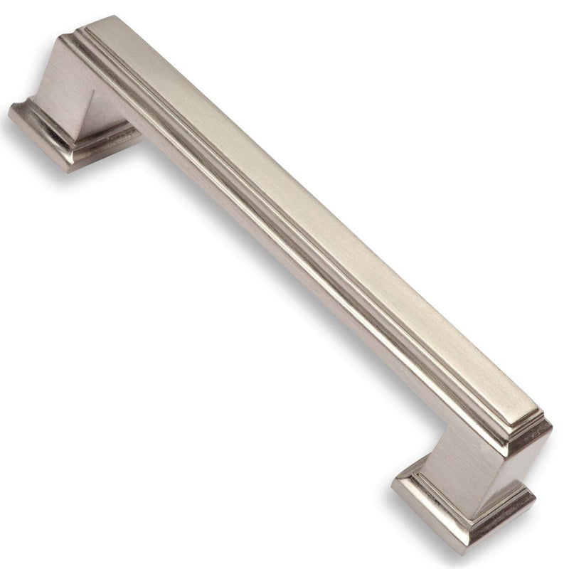 Southern Hills Brushed Nickel Cabinet Handles | Pack of 5 | Satin Nickel Pulls for Dressers & Cabinets 5 Inch (128mm) Brushed nickel, Satin nickel