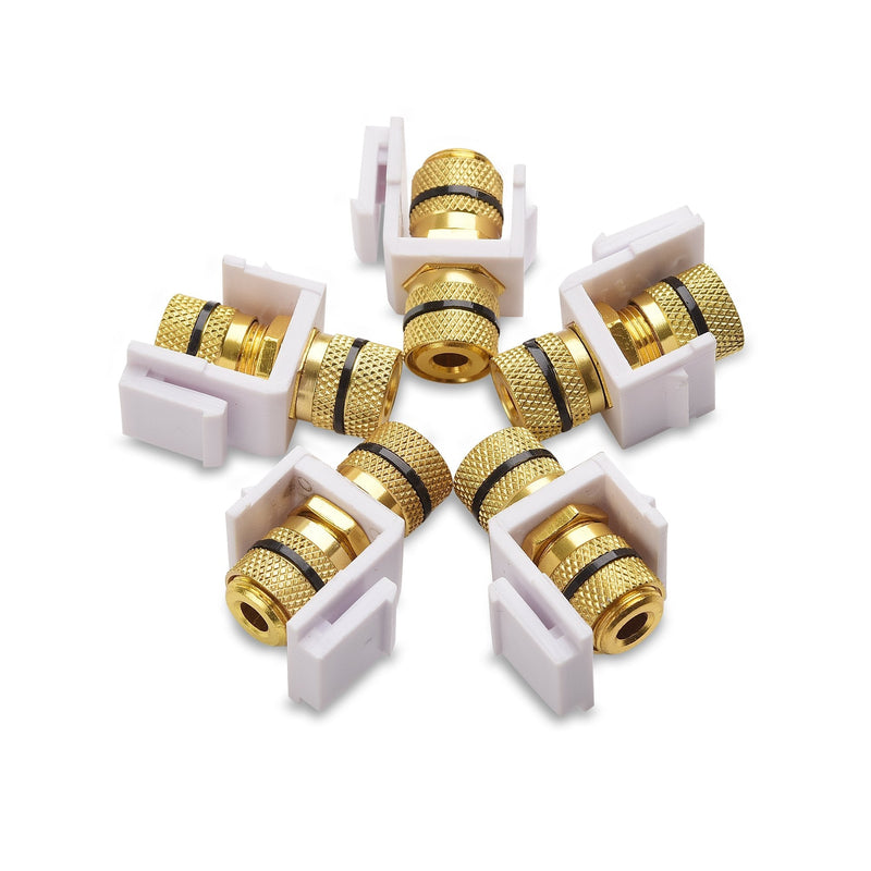 Cable Matters 5-Pack Banana Jack Binding Post Keystone Jack Inserts with Black Ring