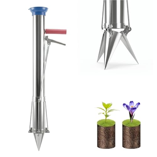 Long Handled Bulb Planter Tools and Vegetable Seedling Tool Manual Plant Transplanter Bulb Planter