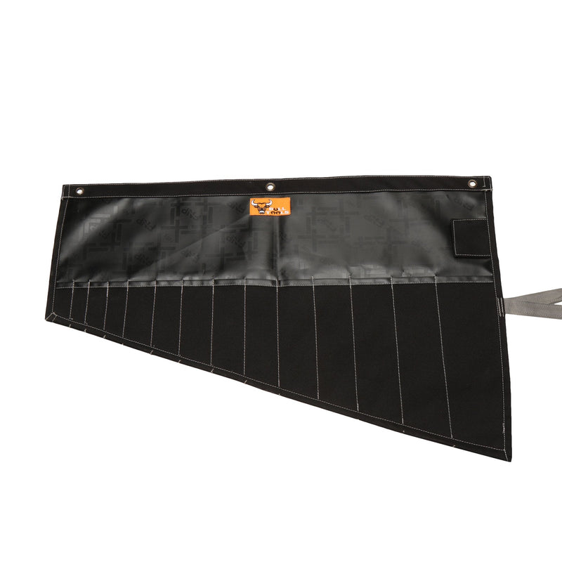 Tool Set Organizer, Tool Kit Pouch with 16 Pockets Wrench Set Organizer, SAE & Metric Waterproof Ballistic Oxford Fabric Roll-Up Tool Bag for Mechanics, DIYers & Electricians (Tools Not Included) Large (16 - PKT) Black