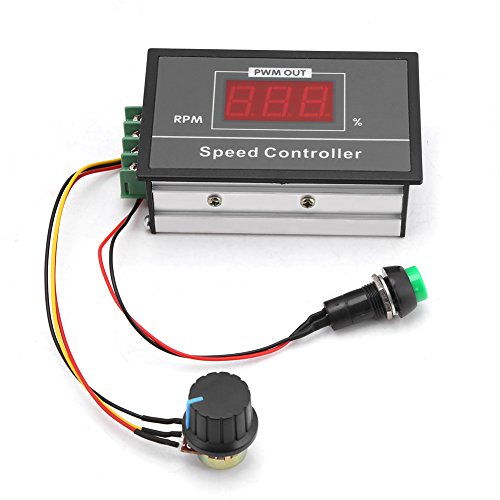 DC 6-60V 12V 24V 36V 48V 30A PWM DC Motor Speed Controller (PWM) Speed Adjustable, Stepless Controller with Start-Stop Switch