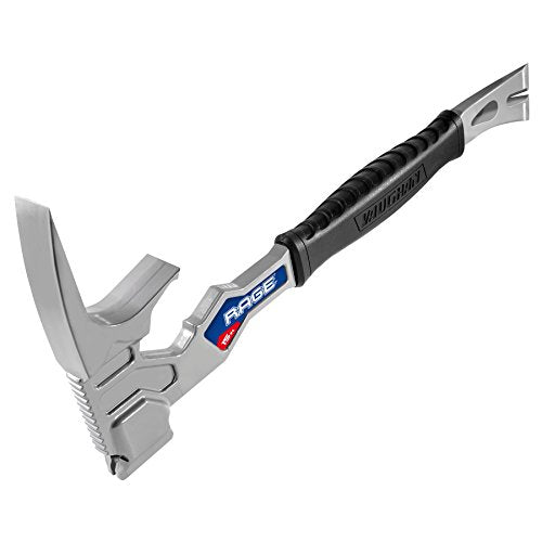 Vaughan 15 Inch Multi-Function Demolition Tool, Hammer, Nail Puller, Multi-Use, Heavy Duty Construction, DIY Hand Tools - Blue 050042 15"