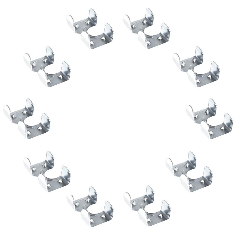 Heavy Duty Zinc Plated Double Rope Clamps Fits 3/8-inch, 1/2-inch, 5/8-inch and 1/4-inch Ropes Cords 10 Pack Zinc Plated - Measures 1/2” – Fits (2) 1/4”