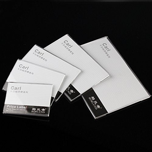 Airgoesin 20pcs Wall Mount Shelf Acrylic Sign Holder Price Card Tag Label Counter Top Stand Display with Adhesive Tape Sticker Paper Size:6x9cm - NewNest Australia