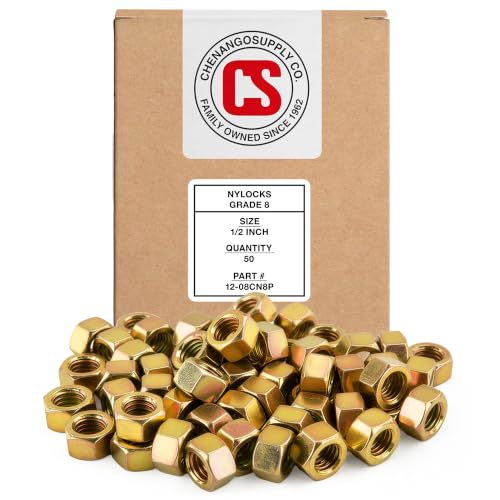 Chenango Supply 1/2-13 Grade 8 Hex Nuts 50 1/2-13 Hex Nut