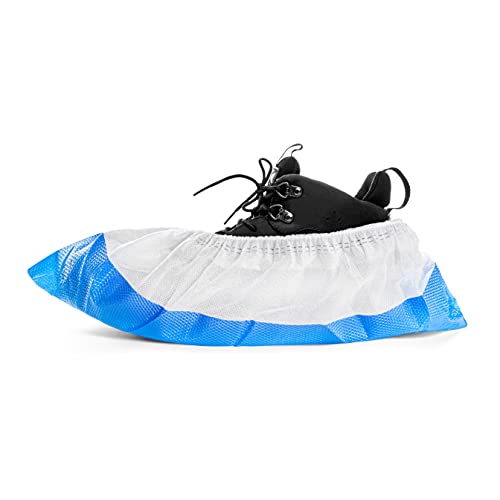 ASPRO 1 Pack of 50 (50 Pieces) Extra Strong Overshoes - Heavy Duty Shoe Covers - Disposable - Waterproof - Indoor & Outdoor - For Home, Garden, Construction Site, Car, Hospital, Laboratory etc.