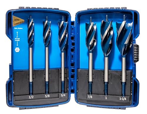 Century Drill & Tool 38606 Speed Cut Auger Bit Set, 6 Piece 6-Piece Set
