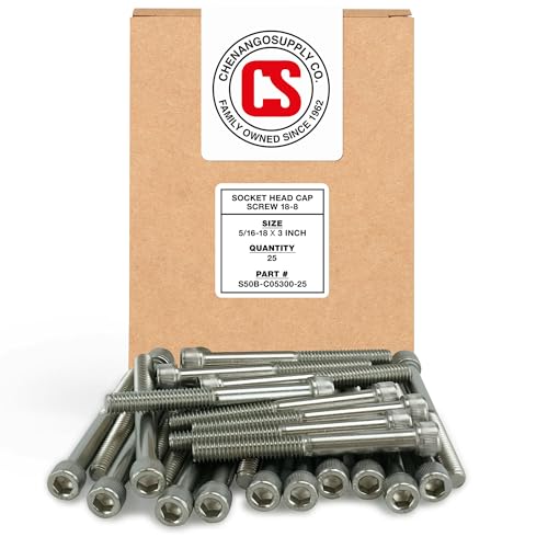 Chenango Supply 5/16-18 x 3" Stainless Socket Head Cap Screws