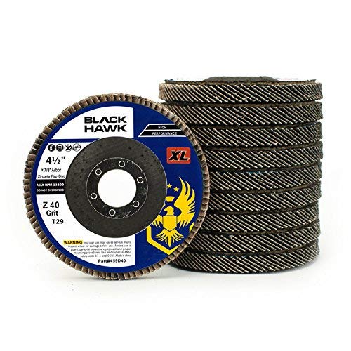 BHA 4.5" x7/8" T29 High Density Zirconia Flap Discs, 40 Grit - 10 Pack