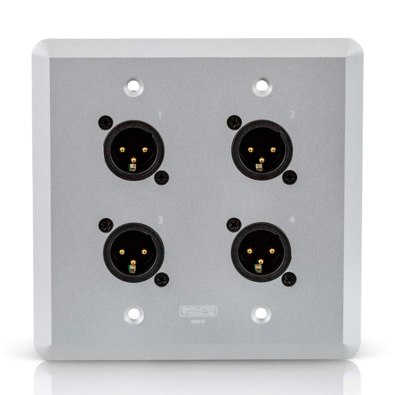 Wall CAT MX-S (Male, Silver) - Audio Over Shielded CAT Cable. Capable of Sending Analog Audio, DMX, Clear-Com and AES. Male
