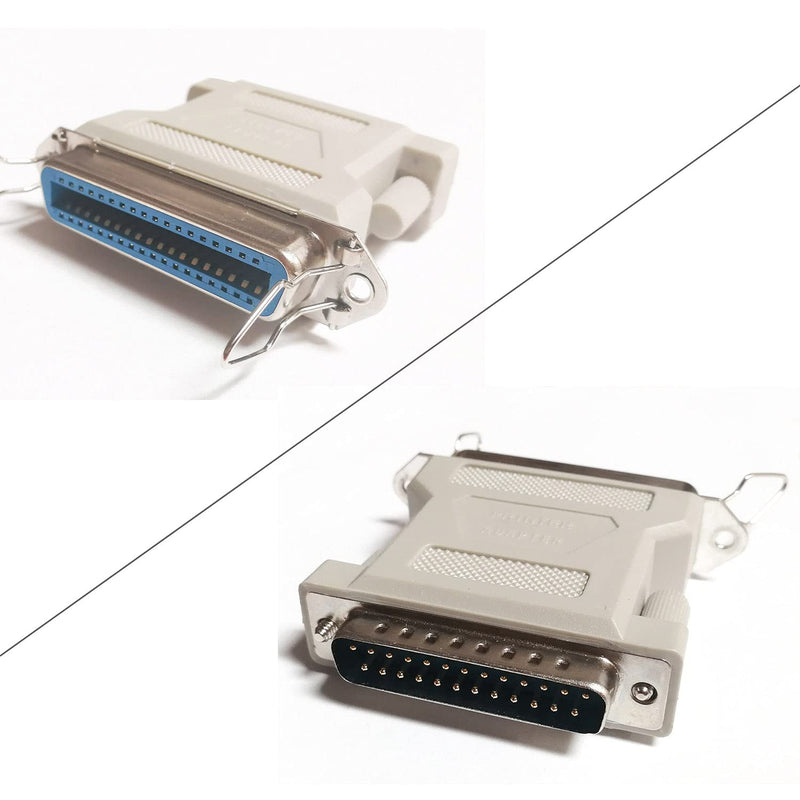 DB25 25 Pin Male to CN36 36 Pin Female, Male to Female M/F Molded Centronics Parallel Printer Adapter Changer Coupler RS-232 SCSI
