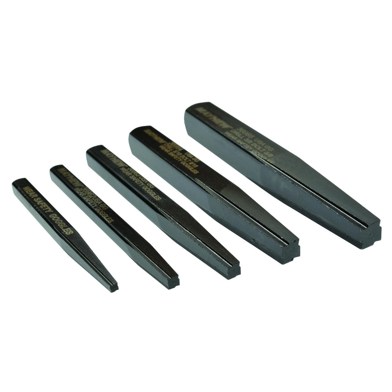 Mayhew Tools 37340 Screw Extractor Set, Carded, 5-piece, multi, one size