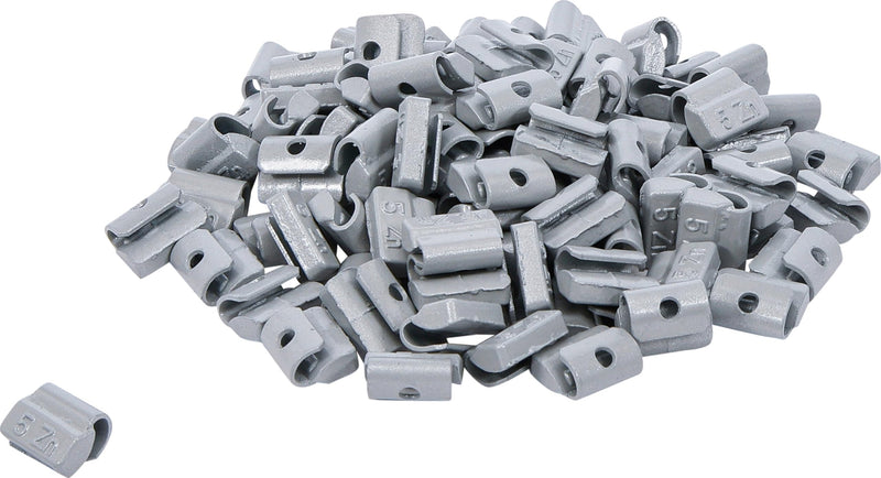 BGS 9425-5 Balance Weights 5 g 100 Pieces | For steel rims, zinc, can be used with balancing weight pliers item 1539 100 pieces. 5 g