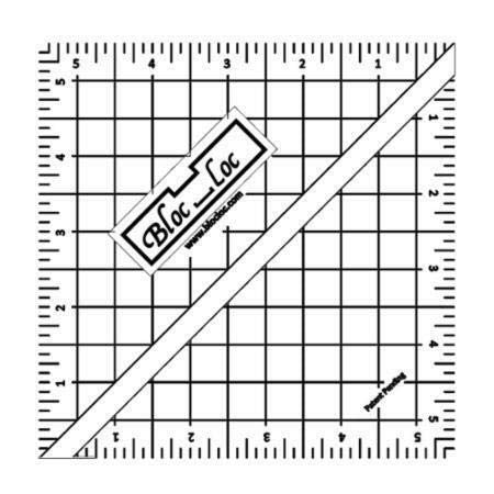 Bloc Loc 14cm Half Square Triangle Ruler, Acrylic Ruler