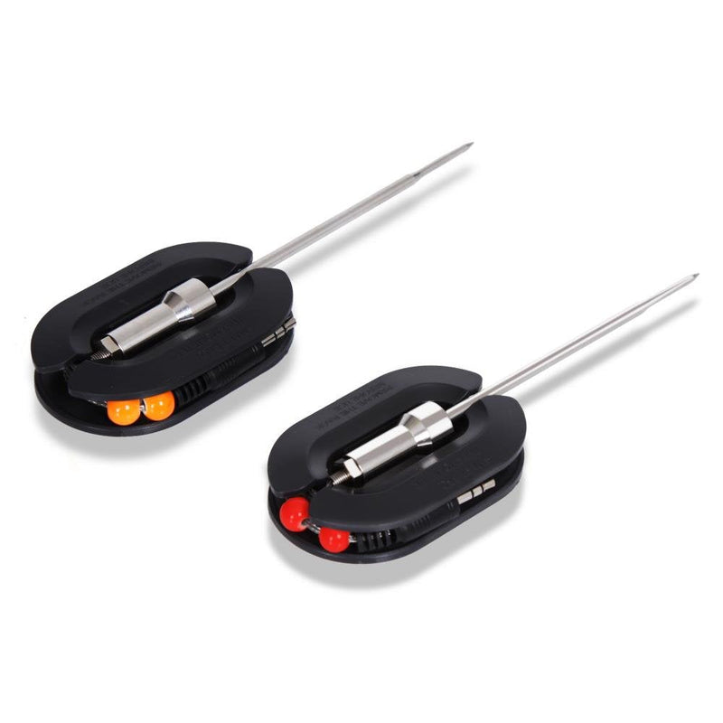 NutriChef Upgraded Barbecue Thermometer Temperature Probes - 2 Pcs Stainless Steel for NutriChef PWIRBBQ80 Bluetooth Wireless BBQ Digital Thermometer - Works w/ All Kinds of Meat - NutriChef