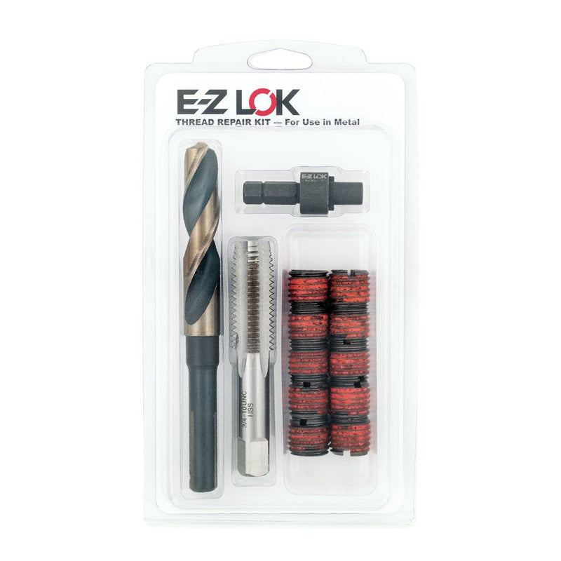 E-Z LOK EZ-329-428 Threaded Inserts for Metal, 1/4-28 Installation Kit, Steel, Black Oxide 1/4-28 (EZ-329-428)