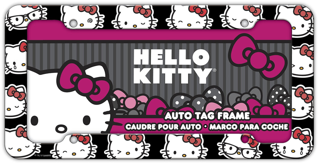 Chroma Graphics 42558 Hello Kitty Emoji Heads Plastic Frame, 12.5x6.25x0.2, Black/White/Red 1