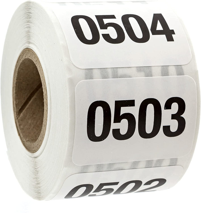 [Australia - AusPower] - Consecutive Numbered Labels (0501-1000) / 1" x 1.5" Stickers / 500 Small Business Product Number Tags / Made in The USA 